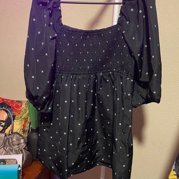 Free Assembly Black Dress with White Floral Accents - Picture 5 of 5